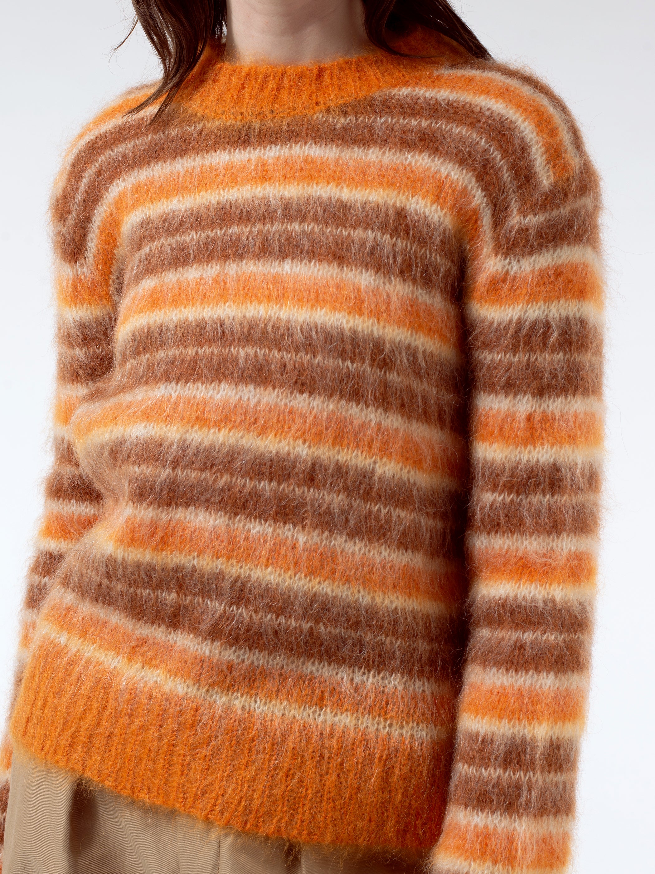 Marni - Striped Mohair and Wool Sweater in Clay – gravitypope