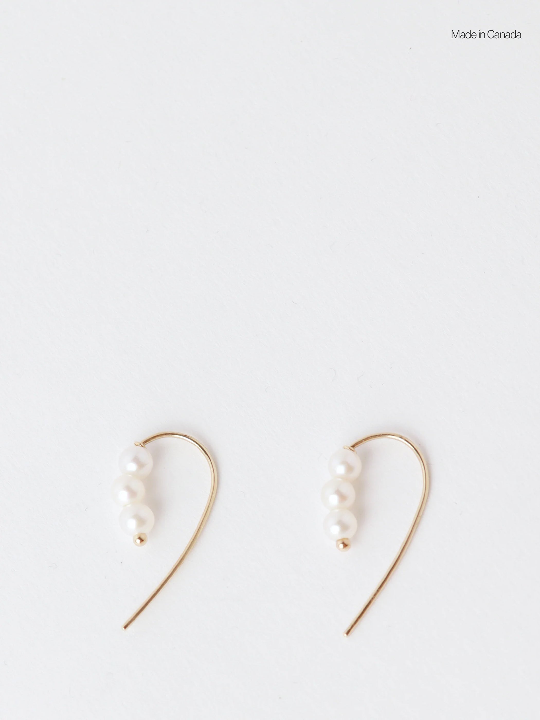 Triple Baby Pearl Hook Earrings