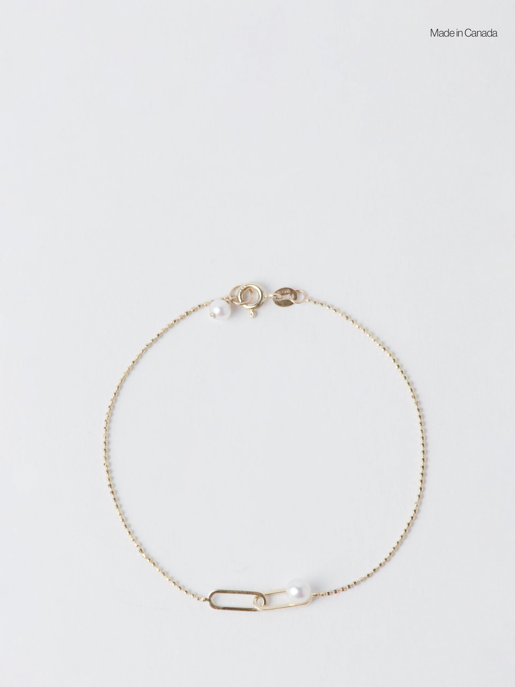 Double Link Pearl Bracelet