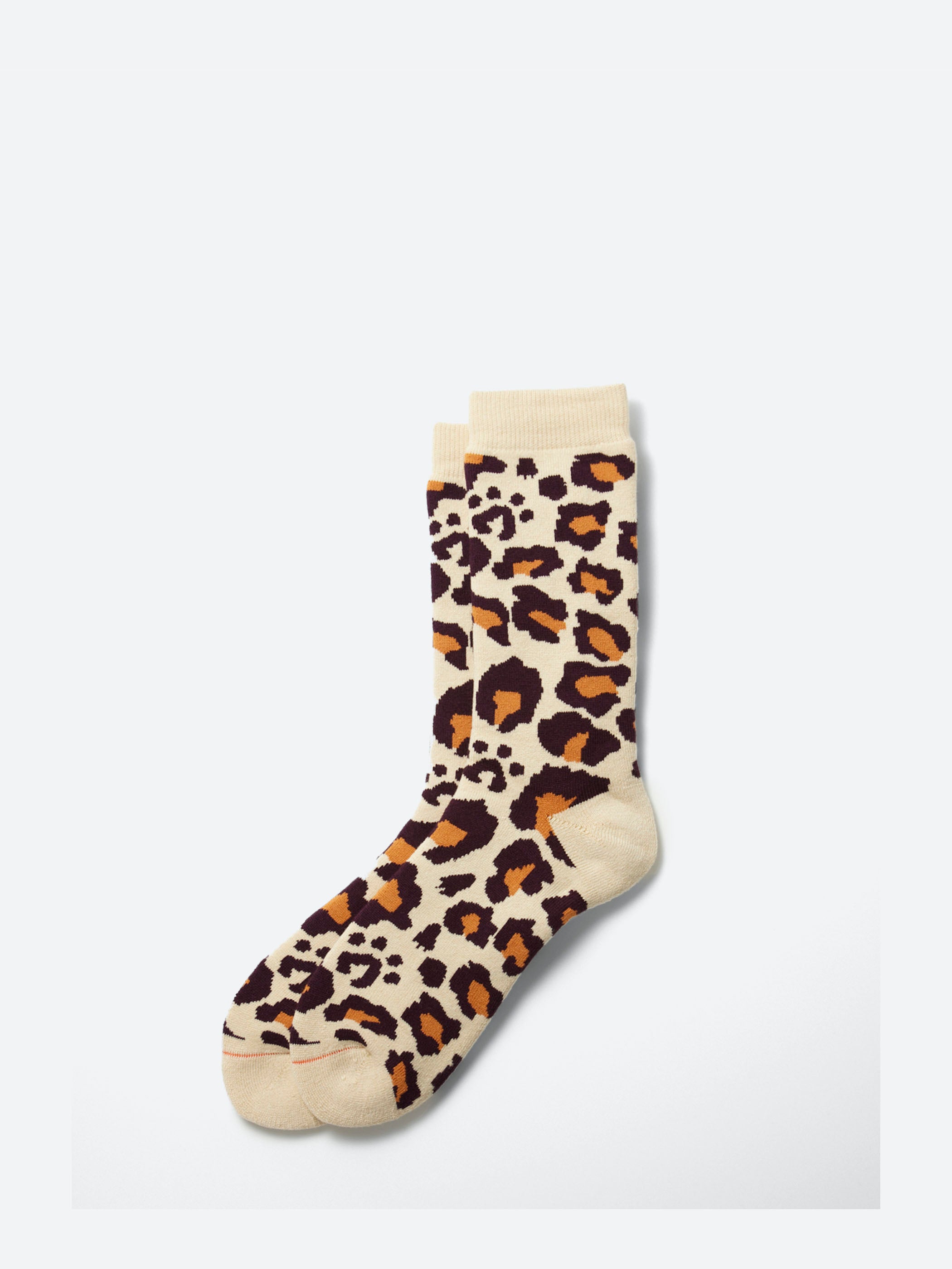 Pile Leopard Crew Socks